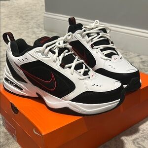 Nike Air Monarch IV White and Black Sneakers